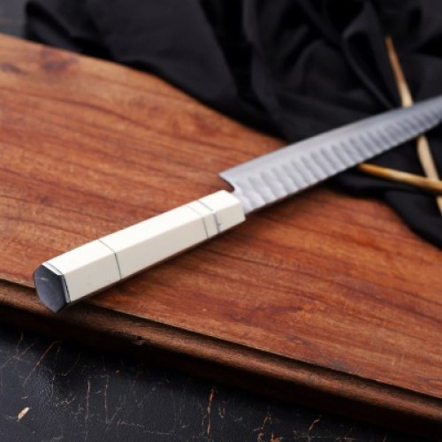 Premium Steel Chef Knife with Kaowood Handle and Sharp Edge