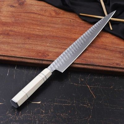 Premium Steel Chef Knife with Kaowood Handle and Sharp Edge