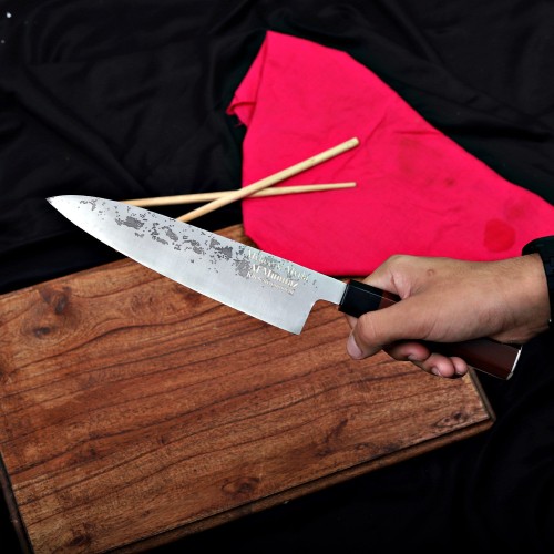 Sandvik Steel Knife with Resin Handle & Engraved Blade