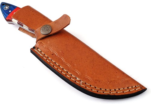 Regular Damascus Knife with USA Flag style Handle