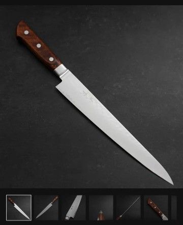 Premium Steel Chef Knife with Rosewood Handle and Sharp Edge