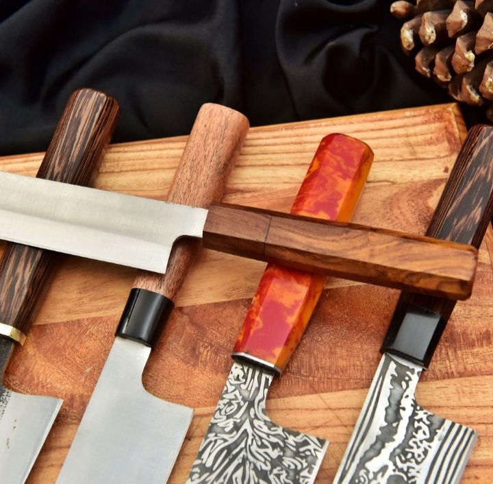 Premium Sandvik Steel Knife with Natural Wood Handle & Engraved Blade