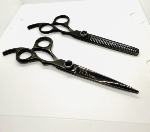 Barber & Thinning Scissor in BLACK coating