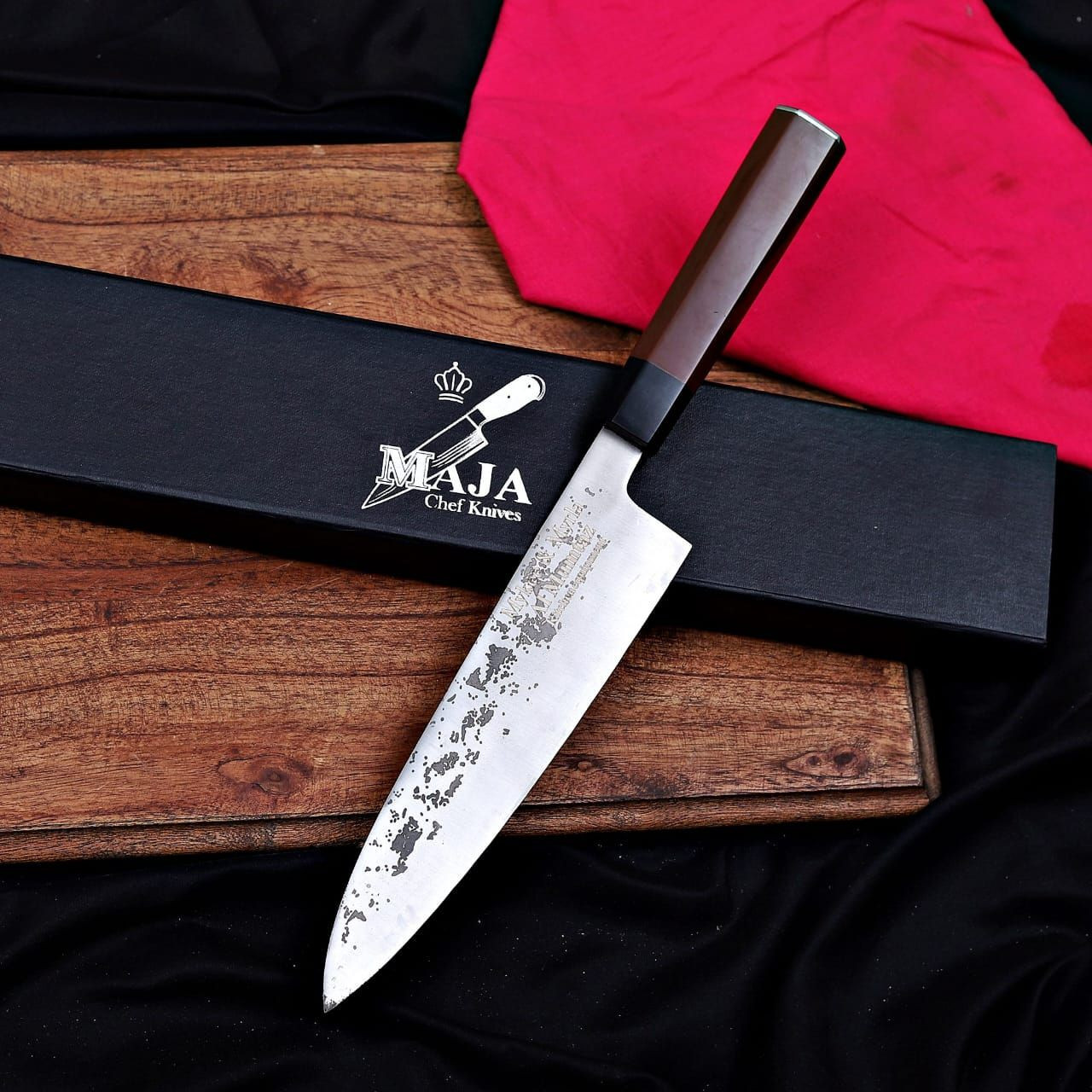 Sandvik Steel Knife with Resin Handle & Engraved Blade
