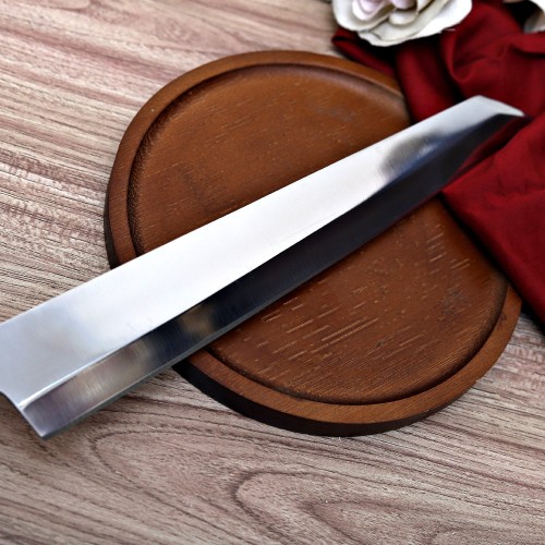 Premium Swedish Steel Chef Knife with Elegant Rosewood Handle & Handcrafted Leather Sheath