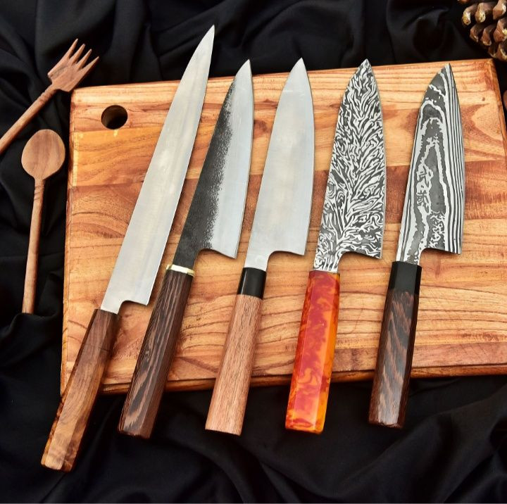 Premium Sandvik Steel Knife with Natural Wood Handle & Engraved Blade