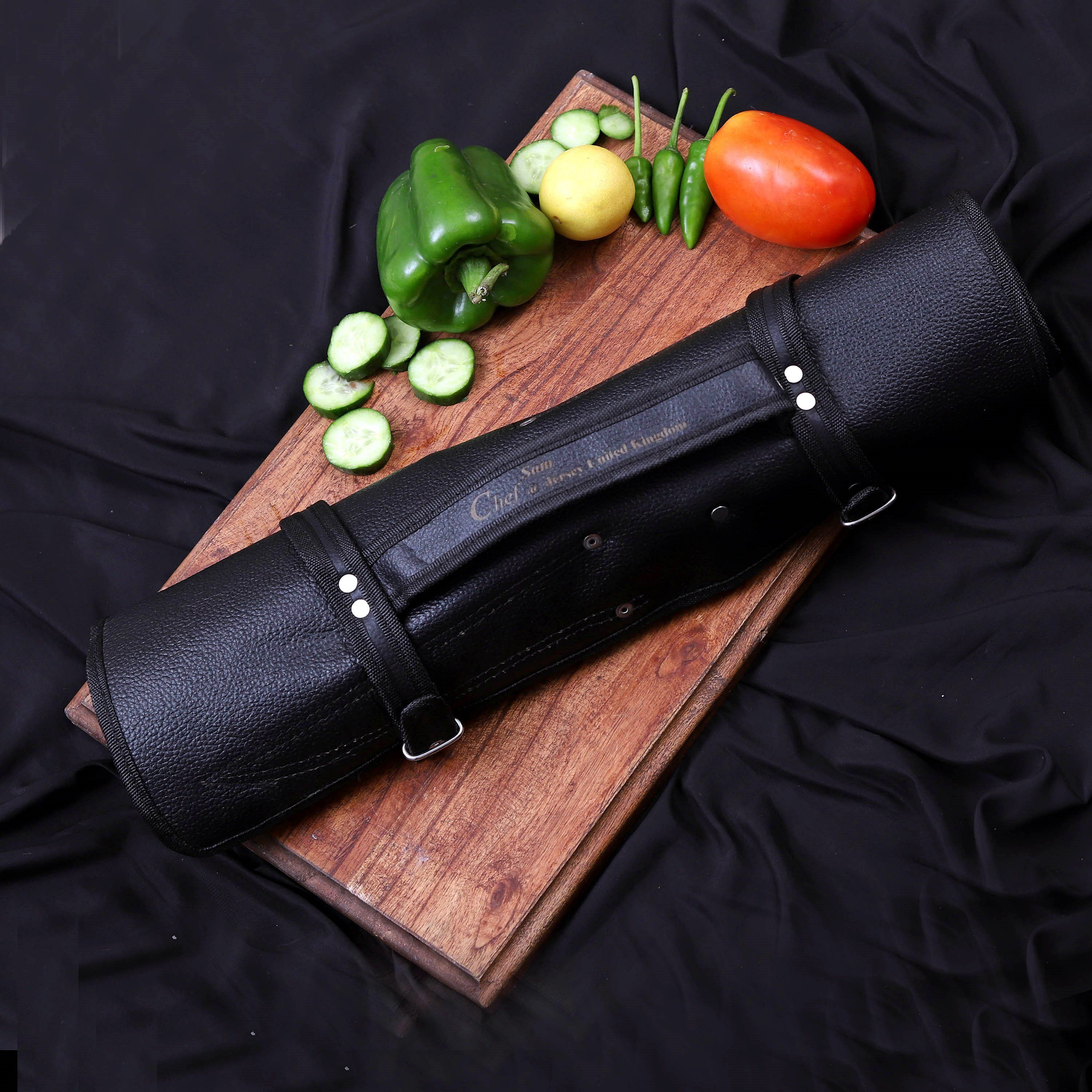 Premium Sandvik Steel Knife Set with Black Resin Handles