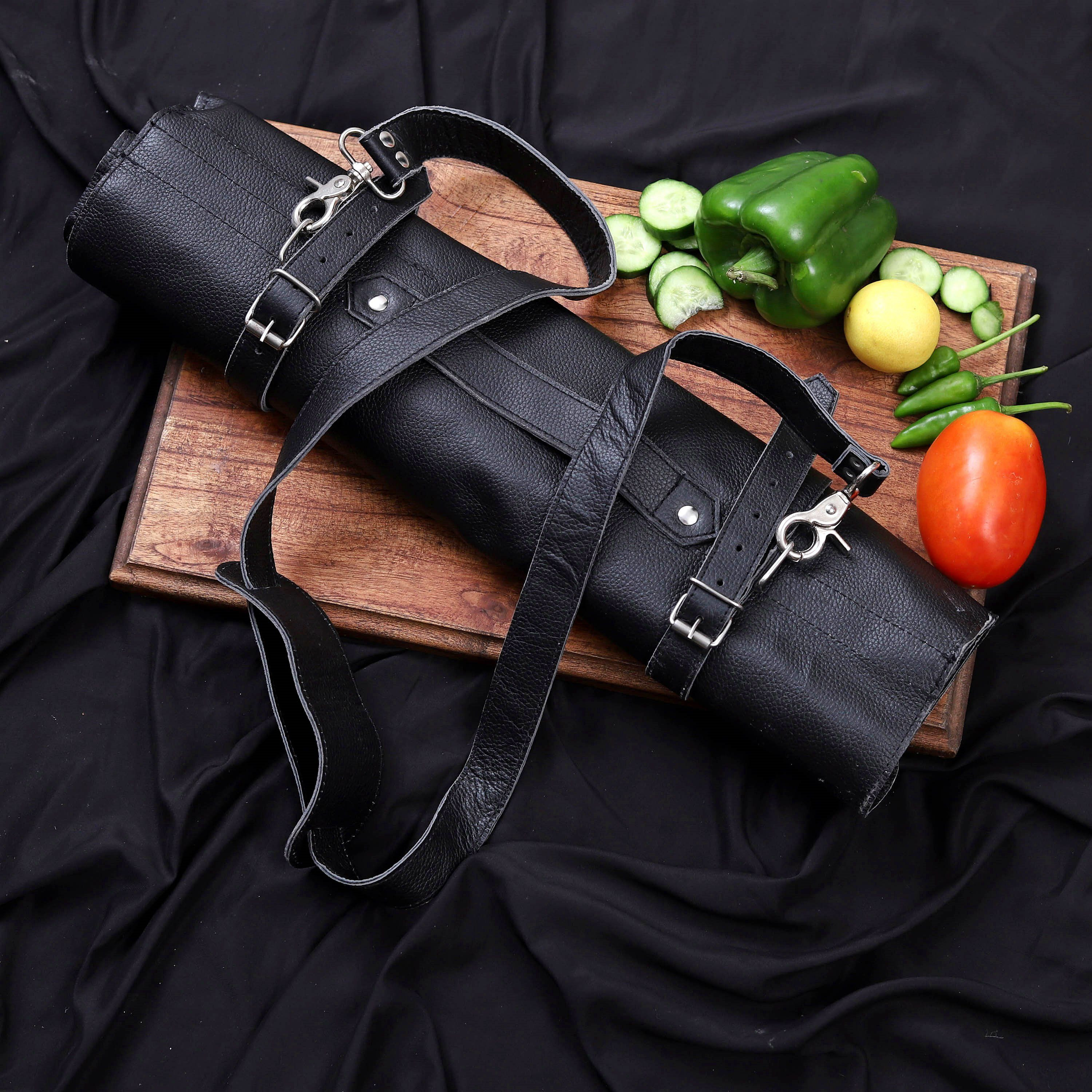 Chef’s Knife Set – High Quality Steel with Premium Leather Roll
