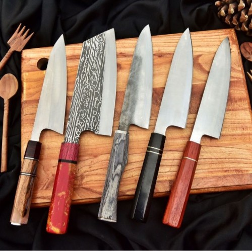Premium Sandvik Steel Knife with Natural Wood Handle & Engraved Blade